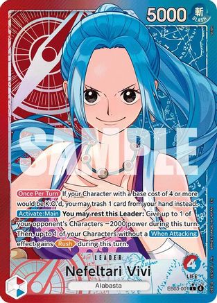 Nefeltari Vivi  - 001 (Alternate Art) (EB03-001) - Extra Booster: One Piece Heroines Edition