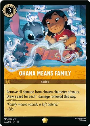 Ohana Means Family (32/204) - Winterspell COLD FOIL