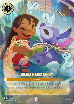 Ohana Means Family (Enchanted) (224/204) - Winterspell HOLOFOIL