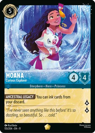 Moana - Curious Explorer (155/204) - Winterspell COLD FOIL