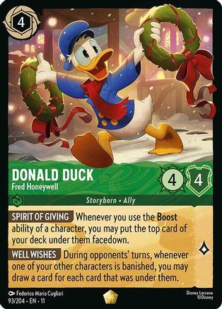 Donald Duck - Fred Honeywell (93/204) - Winterspell COLD FOIL