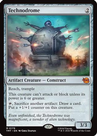 FOIL Technodrome (TMT-179) - Teenage Mutant Ninja Turtles - Magic The Gathering