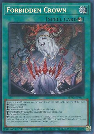 SECRET RARE Forbidden Crown (BPRO-EN067) - Burst Protocol 1st Edition