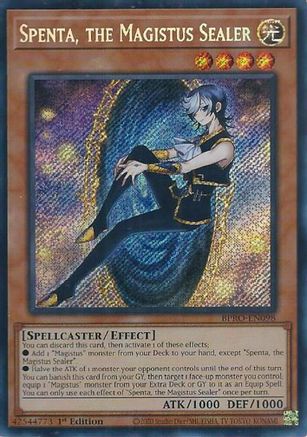 SECRET RARE Spenta, the Magistus Sealer (BPRO-EN098) - Burst Protocol 1st Edition