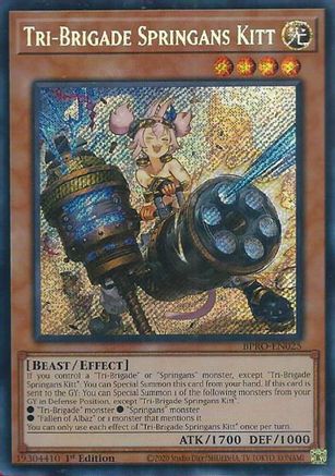SECRET RARE Tri-Brigade Springans Kitt (BPRO-EN025) - Burst Protocol 1st Edition