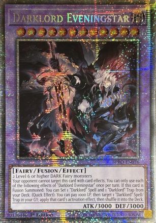 STARLIGHT RARE Darklord Eveningstar (Starlight Rare) (BPRO-EN036) - Burst Protocol 1st Edition