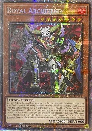STARLIGHT RARE Royal Archfiend (Starlight Rare) (BPRO-EN014) - Burst Protocol 1st Edition