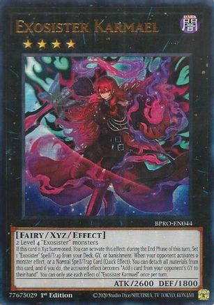 ULTRA RARE Exosister Karmael (BPRO-EN044) - Burst Protocol 1st Edition