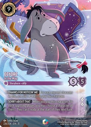 Eeyore - In the Way (Enchanted) (226/204) - Winterspell HOLOFOIL