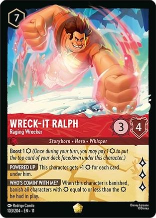 Wreck-It Ralph - Raging Wrecker (103/204) - Winterspell COLD FOIL