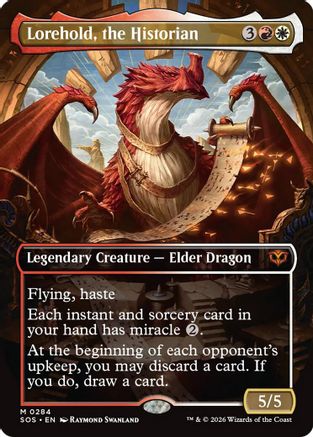 FOIL Lorehold, the Historian (Borderless) (SOS-284) - Secrets of Strixhaven - Magic The Gathering
