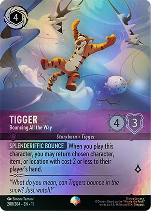 Tigger - Bouncing All the Way (Epic) (208/204) - Winterspell HOLOFOIL