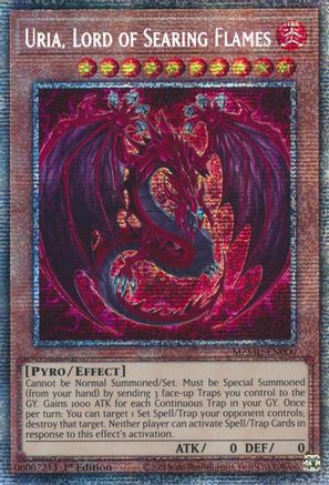 STARLIGHT RARE Uria, Lord of Searing Flames (Starlight Rare) (MZMU-EN000) - Maze of Muertos 1st Edition