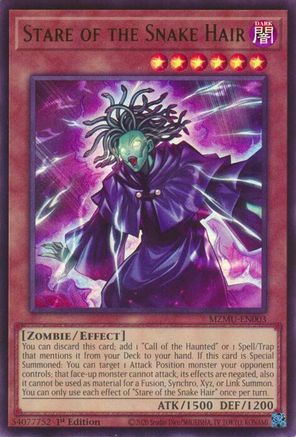 ULTRA RARE Stare of the Snake Hair (MZMU-EN003) - Maze of Muertos 1st Edition