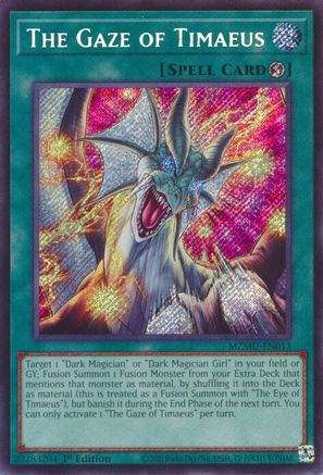 SECRET RARE The Gaze of Timaeus (MZMU-EN013) - Maze of Muertos 1st Edition