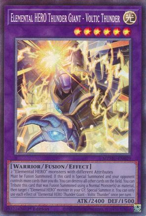 COLLECTOR'S RARE Elemental HERO Thunder Giant - Voltic Thunder (Collector's Rare) (MZMU-EN029) - Maze of Muertos 1st Edition