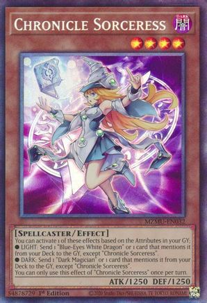 COLLECTOR'S RARE Chronicle Sorceress (Collector's Rare) (MZMU-EN032) - Maze of Muertos 1st Edition