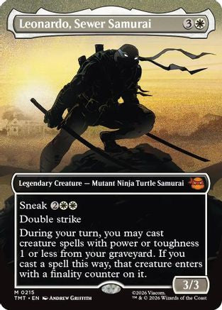 Leonardo, Sewer Samurai (Borderless) (TMT-215) - Teenage Mutant Ninja Turtles - Magic The Gathering