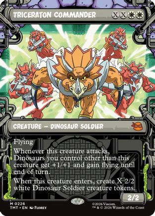 FOIL Triceraton Commander (Showcase) (TMT-226) - Teenage Mutant Ninja Turtles - Magic The Gathering