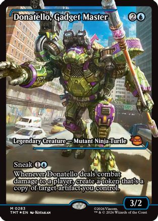 FOIL Donatello, Gadget Master (Showcase) (TMT-283) - Teenage Mutant Ninja Turtles - Magic The Gathering
