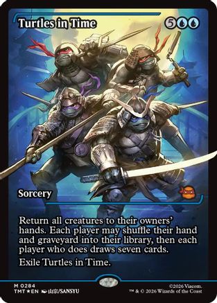 FOIL Turtles in Time (Showcase) (TMT-284) - Teenage Mutant Ninja Turtles - Magic The Gathering
