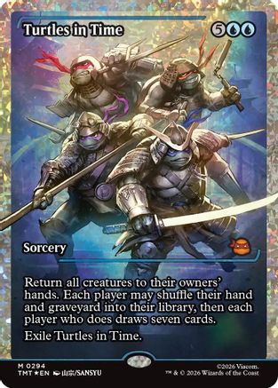FOIL Turtles in Time (Showcase) (Fracture Foil) (TMT-294) - Teenage Mutant Ninja Turtles - Magic The Gathering