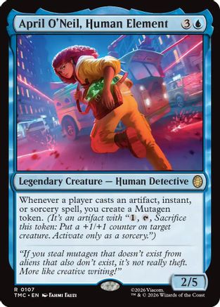 April O'Neil, Human Element (TMC-107) - Commander: Teenage Mutant Ninja Turtles - Magic The Gathering