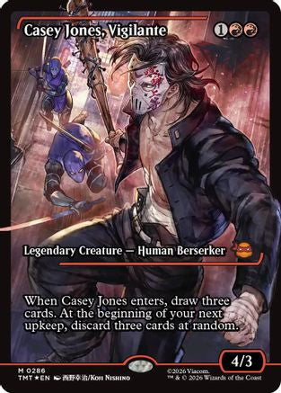 FOIL Casey Jones, Vigilante (0286) (Showcase) (TMT-286) - Teenage Mutant Ninja Turtles - Magic The Gathering