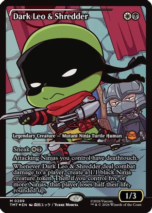 FOIL Dark Leo & Shredder (Showcase) (TMT-289) - Teenage Mutant Ninja Turtles - Magic The Gathering