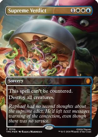 FOIL Supreme Verdict (Borderless) (TMC-134) - Commander: Teenage Mutant Ninja Turtles - Magic The Gathering