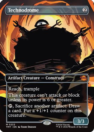 FOIL Technodrome (Borderless) (TMT-222) - Teenage Mutant Ninja Turtles - Magic The Gathering