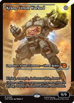 FOIL Krang, Utrom Warlord (Showcase) (TMT-290) - Teenage Mutant Ninja Turtles - Magic The Gathering