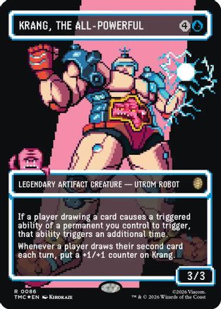 FOIL Krang, the All-Powerful (Borderless) (Surge Foil) (TMC-086) - Commander: Teenage Mutant Ninja Turtles - Magic The Gathering