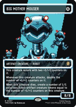 FOIL Big Mother Mouser (Borderless) (Surge Foil) (TMC-097) - Commander: Teenage Mutant Ninja Turtles - Magic The Gathering