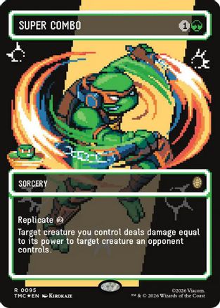 FOIL Super Combo (Borderless) (Surge Foil) (TMC-095) - Commander: Teenage Mutant Ninja Turtles - Magic The Gathering