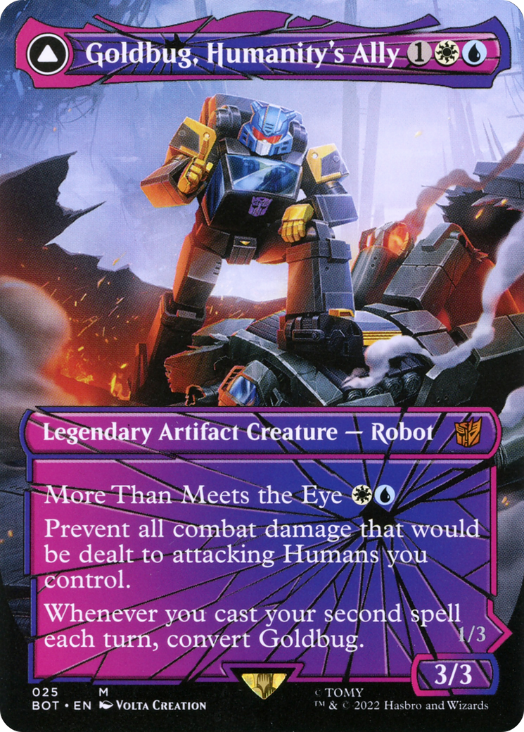 Goldbug, Humanity's Ally (Shattered Glass) (BOT-025) - Transformers - Magic The Gathering