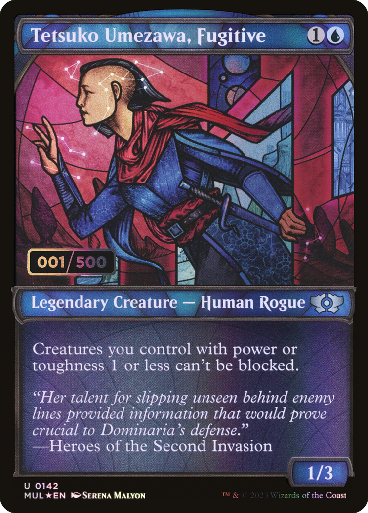 FOIL Tetsuko Umezawa, Fugitive (Serial Numbered) (MUL-142) - Multiverse Legends - Magic The Gathering
