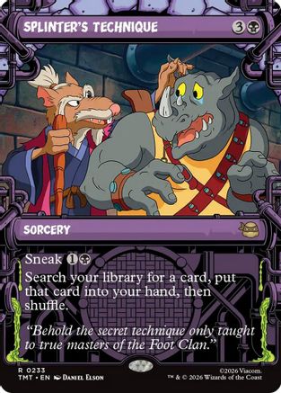 Splinter's Technique (Showcase) (TMT-233) - Teenage Mutant Ninja Turtles - Magic The Gathering