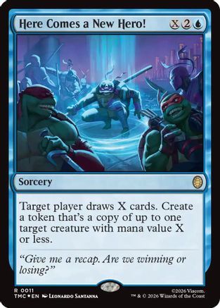 FOIL Here Comes a New Hero! (Surge Foil) (TMC-011) - Commander: Teenage Mutant Ninja Turtles - Magic The Gathering