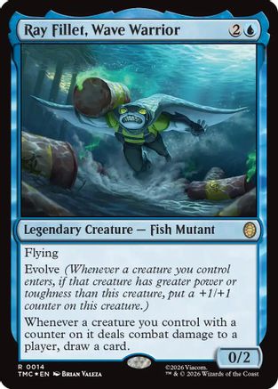 FOIL Ray Fillet, Wave Warrior (Surge Foil) (TMC-014) - Commander: Teenage Mutant Ninja Turtles - Magic The Gathering