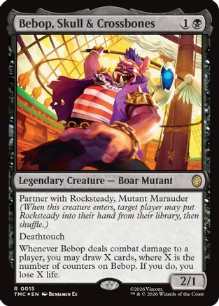 FOIL Bebop, Skull & Crossbones (Surge Foil) (TMC-015) - Commander: Teenage Mutant Ninja Turtles - Magic The Gathering