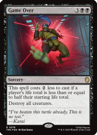 FOIL Game Over (Surge Foil) (TMC-018) - Commander: Teenage Mutant Ninja Turtles - Magic The Gathering