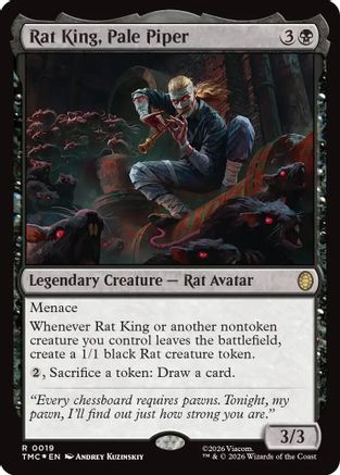 FOIL Rat King, Pale Piper (Surge Foil) (TMC-019) - Commander: Teenage Mutant Ninja Turtles - Magic The Gathering
