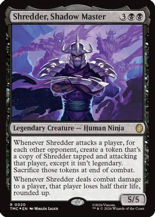 FOIL Shredder, Shadow Master (Surge Foil) (TMC-020) - Commander: Teenage Mutant Ninja Turtles - Magic The Gathering