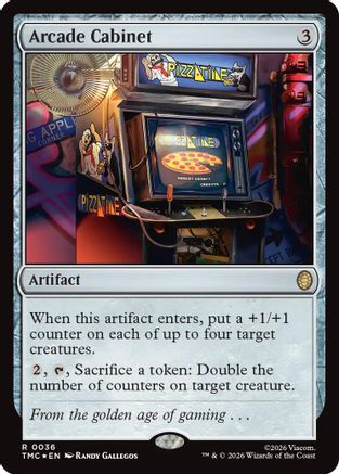 FOIL Arcade Cabinet (Surge Foil) (TMC-036) - Commander: Teenage Mutant Ninja Turtles - Magic The Gathering