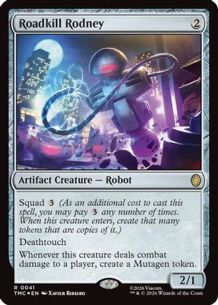FOIL Roadkill Rodney (Surge Foil) (TMC-041) - Commander: Teenage Mutant Ninja Turtles - Magic The Gathering