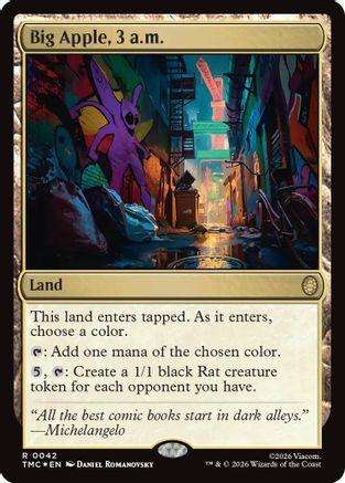 FOIL Big Apple, 3 a.m. (Surge Foil) (TMC-042) - Commander: Teenage Mutant Ninja Turtles - Magic The Gathering