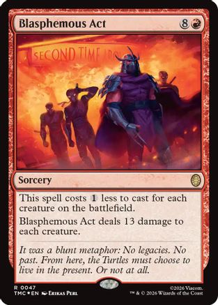 FOIL Blasphemous Act (Surge Foil) (TMC-047) - Commander: Teenage Mutant Ninja Turtles - Magic The Gathering