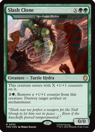 FOIL Slash Clone - Steelbane Hydra (Surge Foil) (TMC-052) - Commander: Teenage Mutant Ninja Turtles - Magic The Gathering