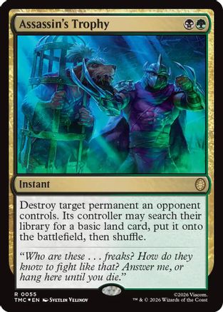 FOIL Assassin's Trophy (Surge Foil) (TMC-055) - Commander: Teenage Mutant Ninja Turtles - Magic The Gathering